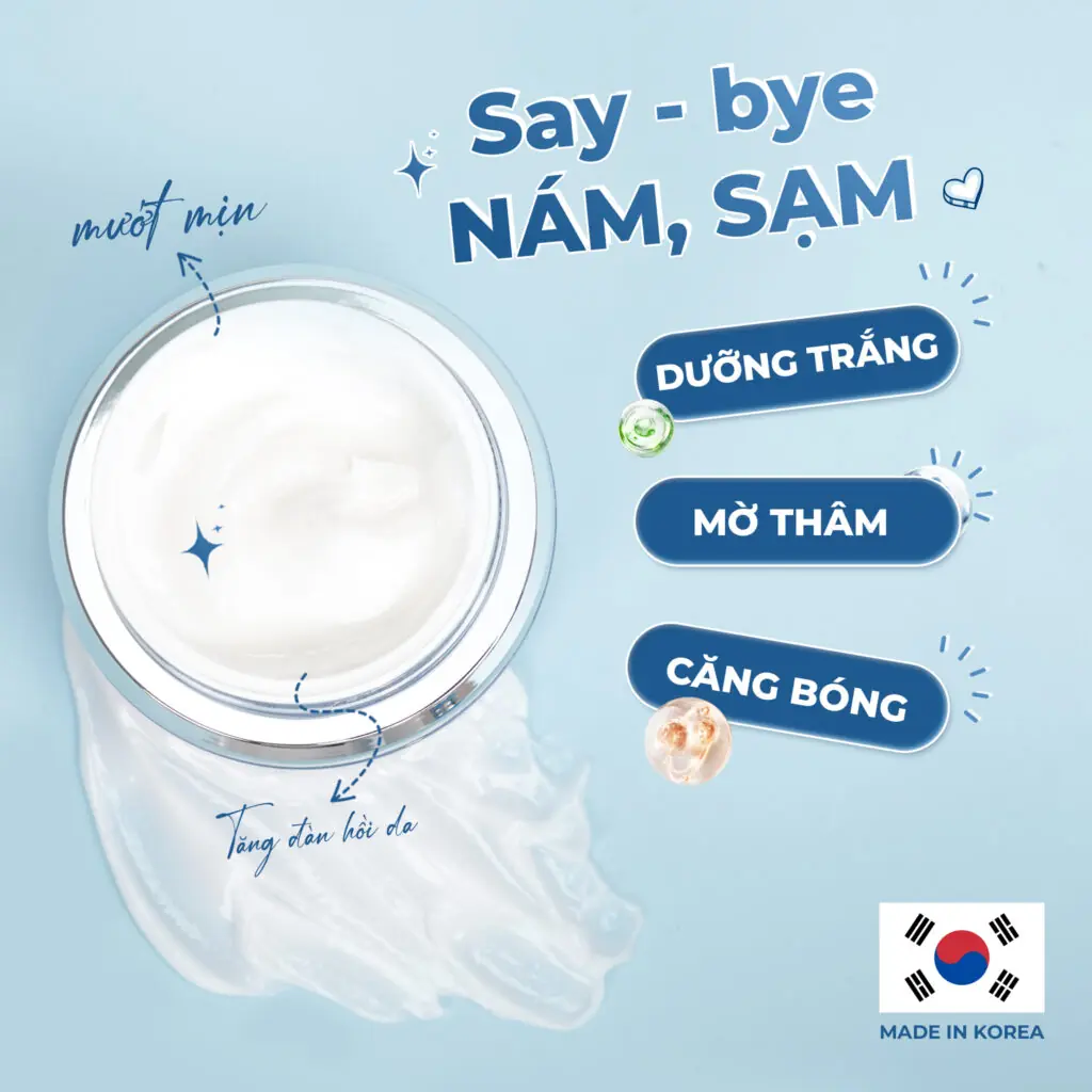 Say bye nám sạm, xỉn màu với kem dưỡng trắng K Lady Care