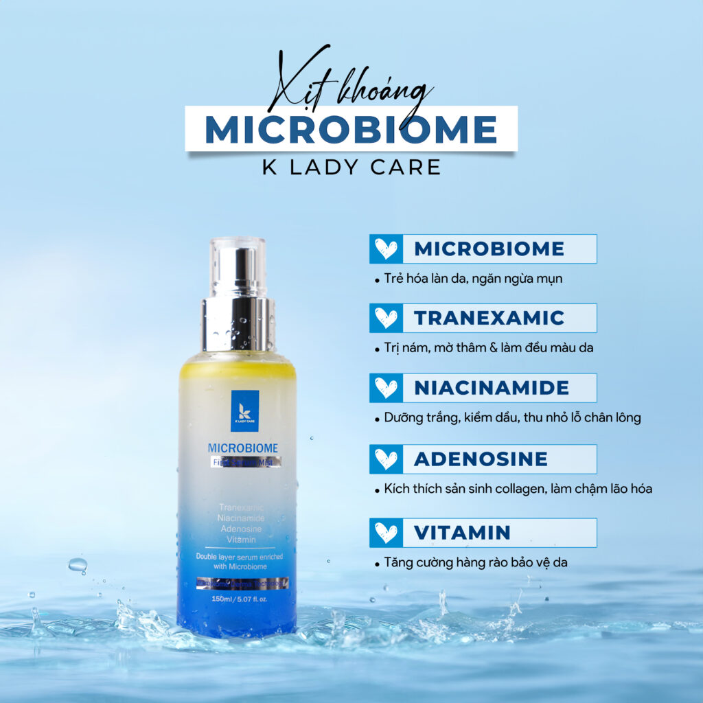 Xịt khoáng K Lady Care sở hữu bàng thành phần tựa như một chai serum